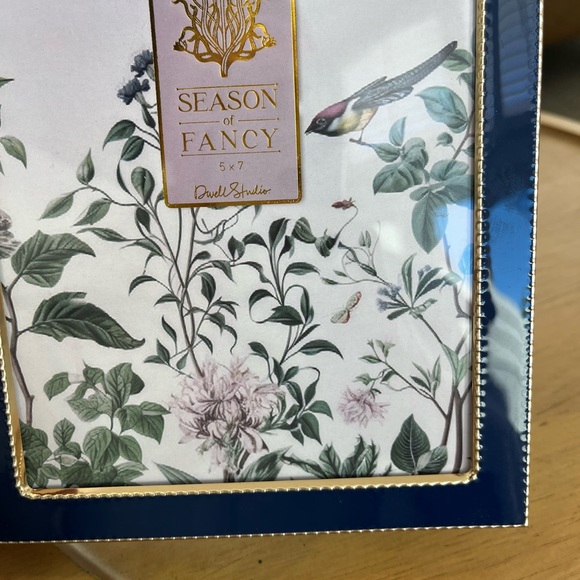 Season of Fancy 5x7 Picture Frame Navy Gold Vintage Dwell Studios - Picture 5 of 7